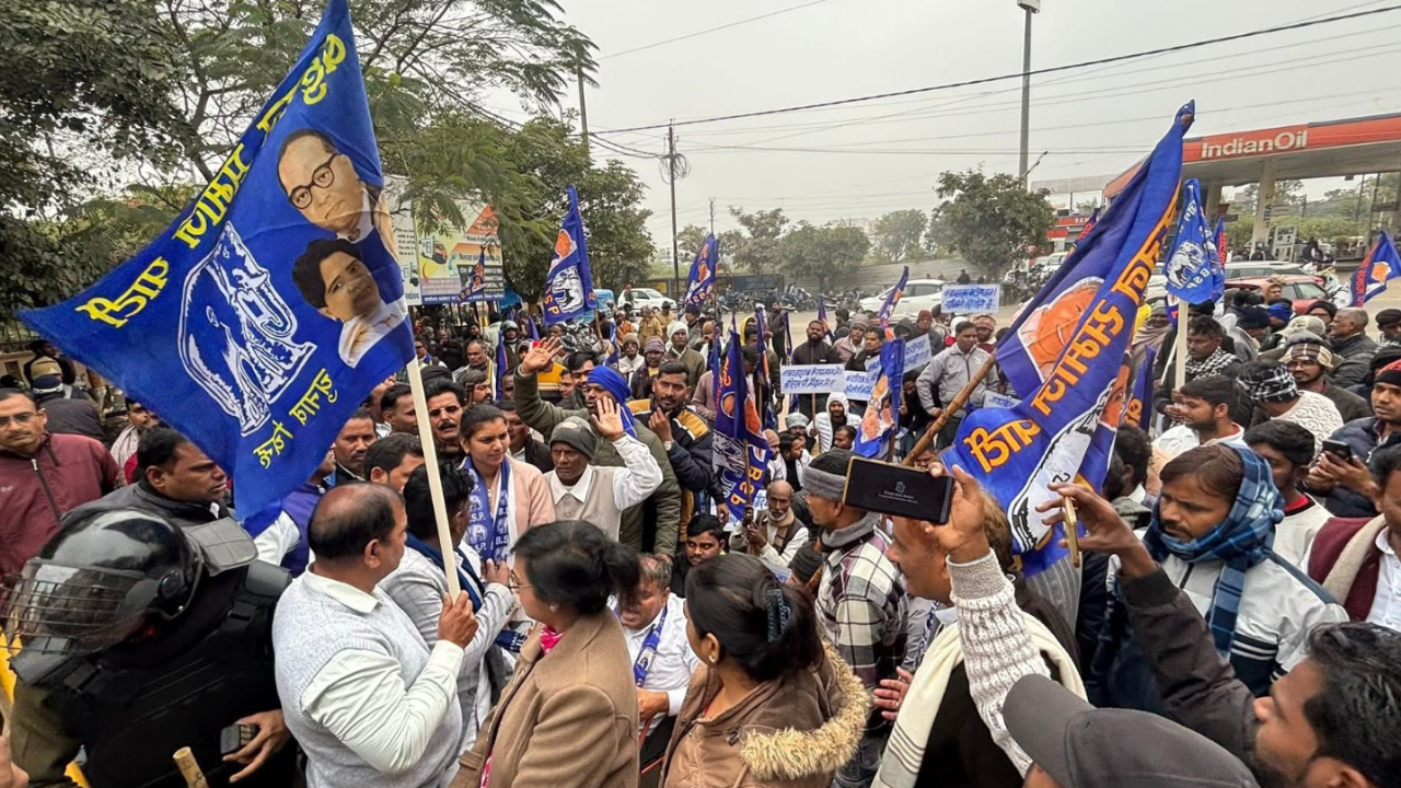 डॉ. आंबेडकर अपमान  मामला : NSA की मांग को लेकर बसपा का जनआंदोलन