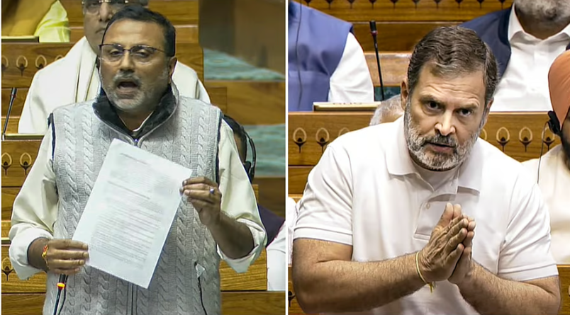 राहुल गांधी की भारत विरोधियों संग मिलीभगत,चुनाव लड़ने पर आजीवन लगे रोक’: निशिकांत दुबे